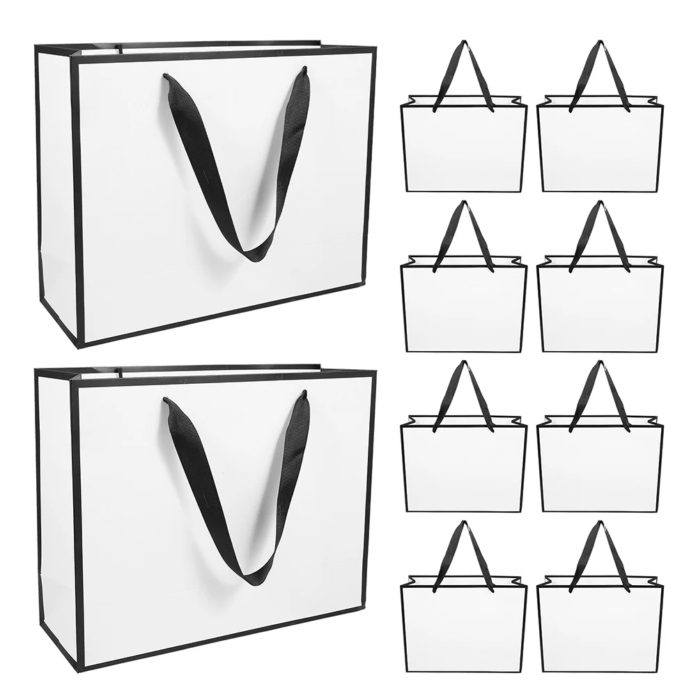 

20 Pcs H Gift Packaging H Paper H held bag C y Pouch Pastry Bag Paper Carrier Bags With H Goodie Bags