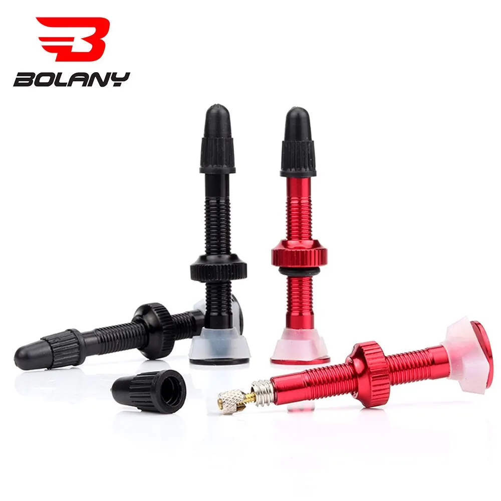 BOLANY 1PCS Bicycle Valve 40mm/60mm Road Bike Vacuum Nozzle For Bike Tubeless Tire Core Aluminum Alloy Valve Accessories