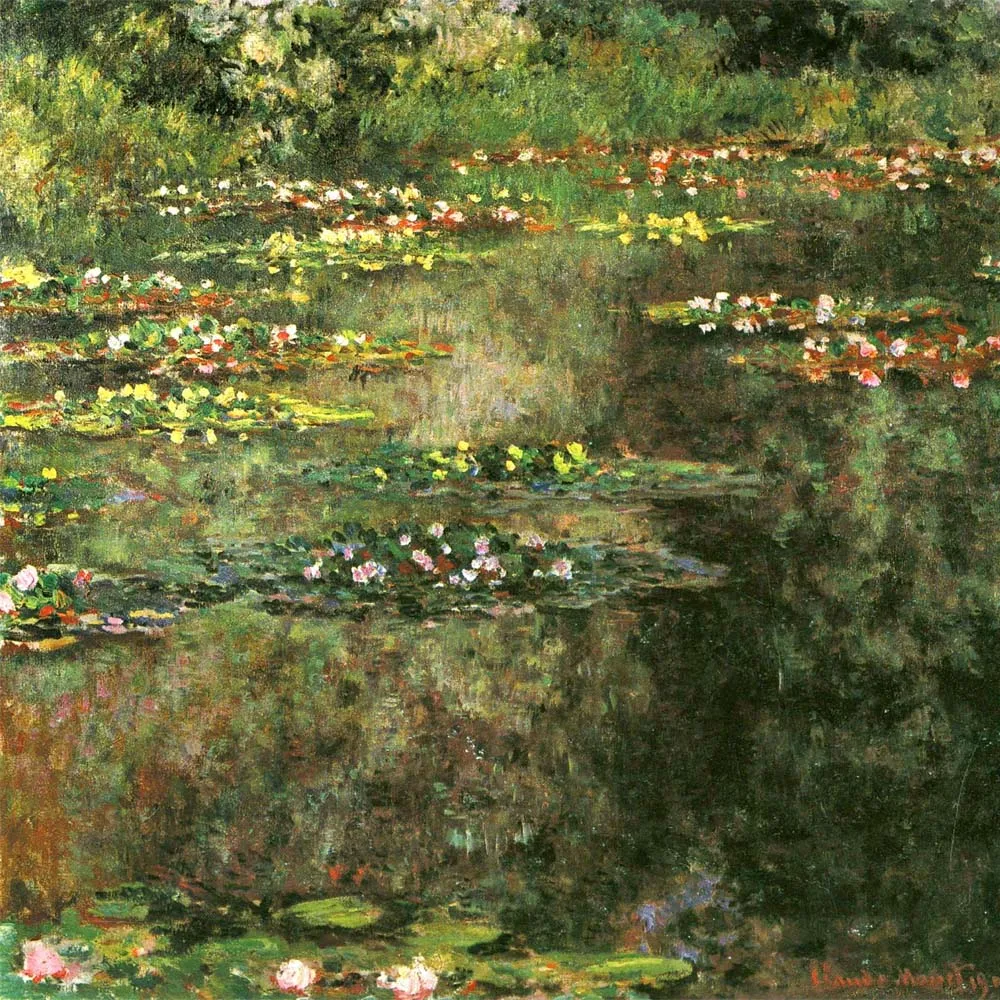 Claude Monet paintings,Water Lilies,Landscape oil painting on canvas,Hand painted world famous painting replica,Home decor art