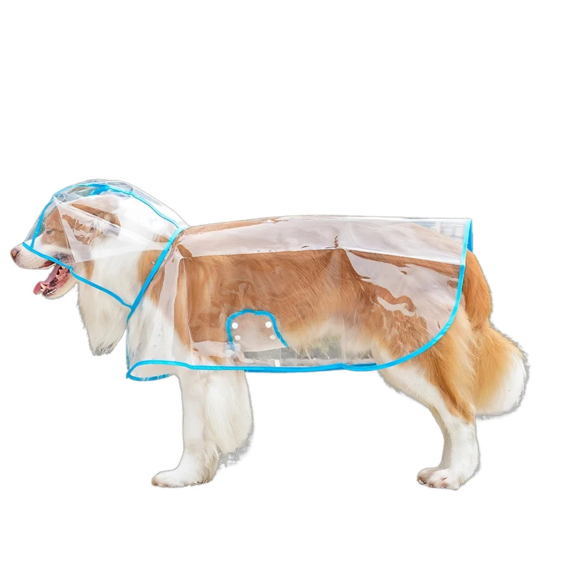 

Clear Pet Raincoat Rain Jacket Waterproof Pet Coat For Medium Big Dogs Teddy Shiba Dog Poncho Outdoor Walking Pet Clothes