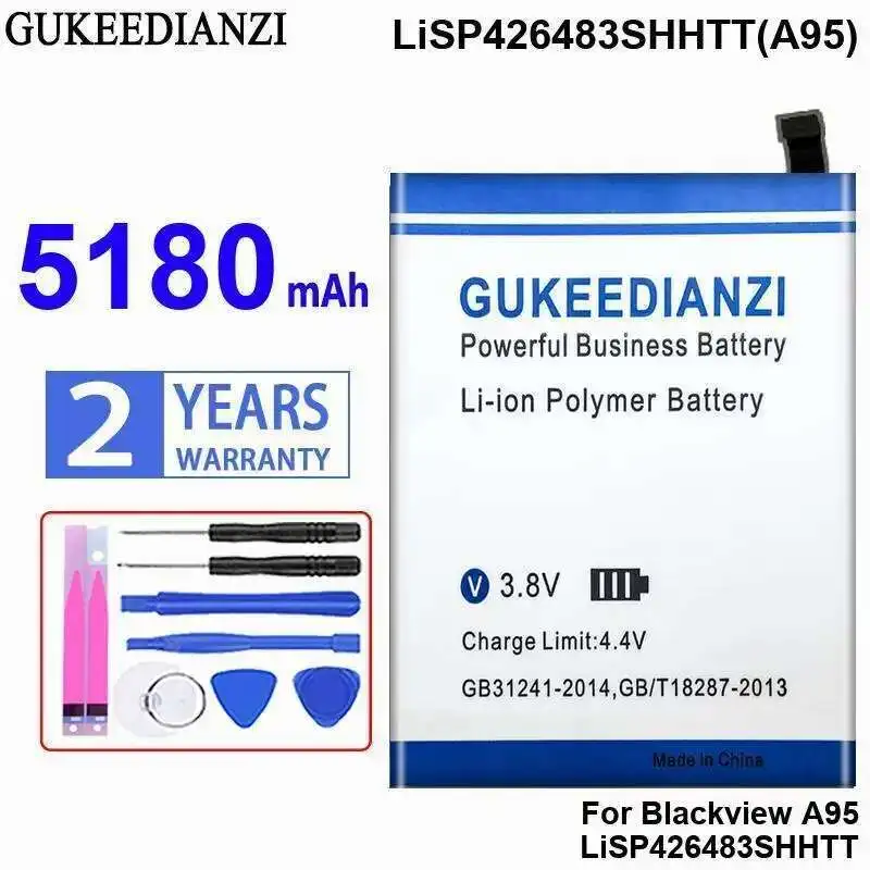 

Lisp426483shhtt A95 Mobile Phone Battery For Blackview High Performance 5180Mah