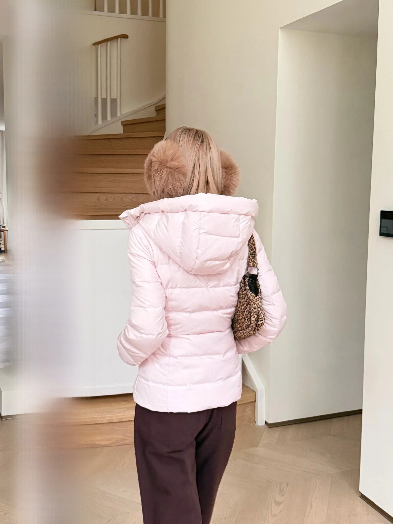 

MungsEraivy Sakura Pink Goose down Jaet 90 White Goose Feather Thi Warm Casual Sle Zipper Closure ort Length