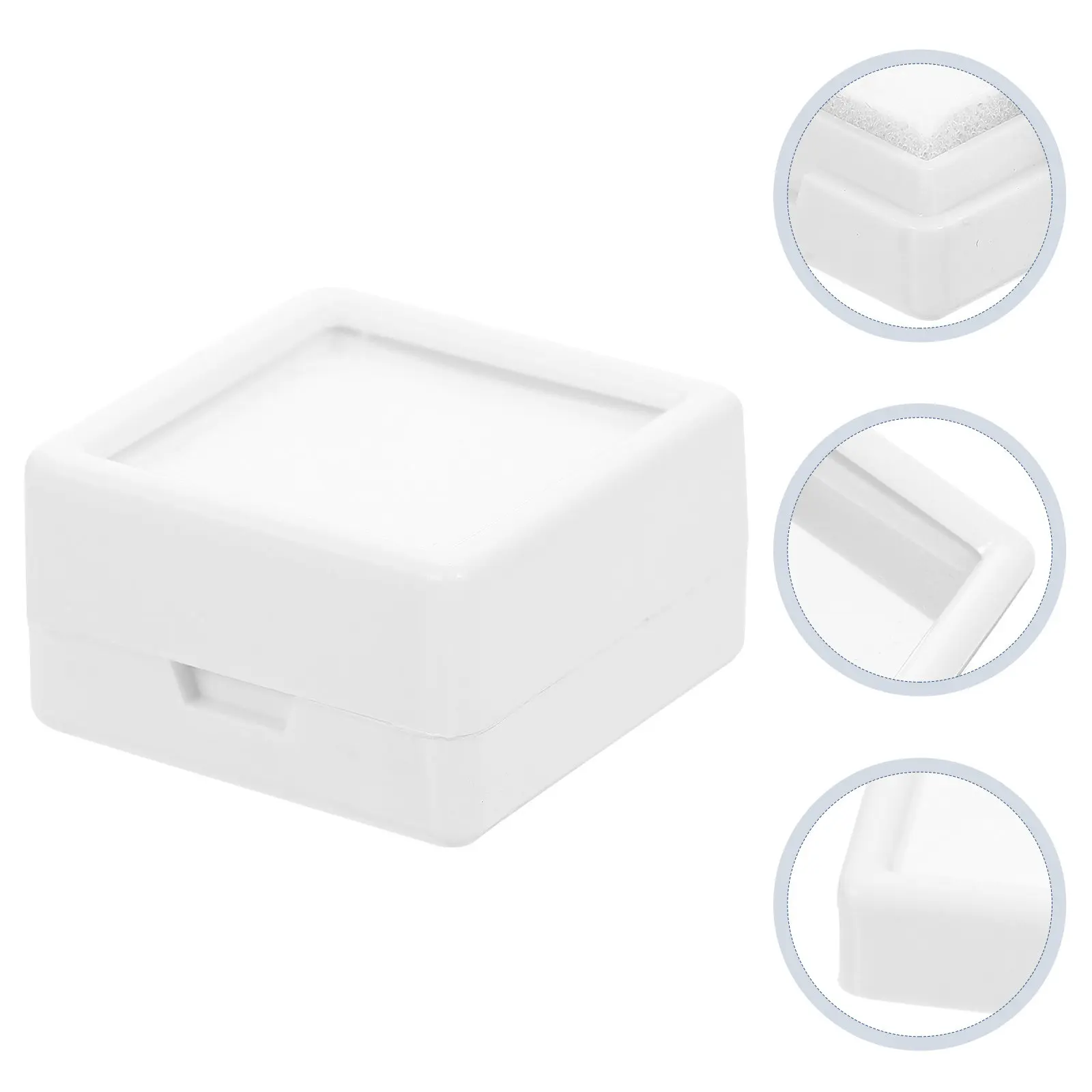 

Набор из 20 акриловых коробочек для хранения колец с откидной крышкой, романтический органайзер для ювелирных украшений, футляр для предложения руки и сердца, свадьбы, годовщины