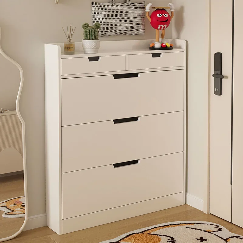 

Tipping Bucket Shoe Cabinet, Outer Entry Shoe Rack, Balcony, Entrance Cabinet, Living Room Large-capacity Storage Cabinet