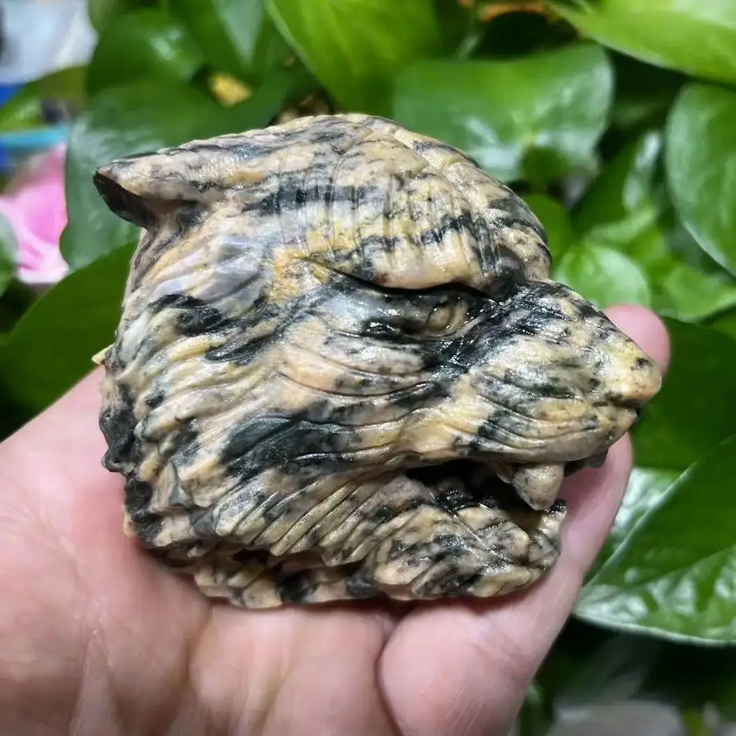 حجر اليشم جلد النمر الطبيعي ، رأس النمر ، نحت الكريستال ، تمثال حيوان ، طاقة الشفاء ، حرف أحجار كريمة ريكي ، هدية عيد الميلاد #4