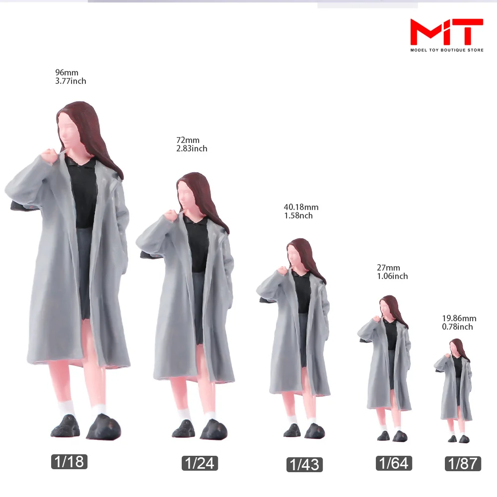 مصغرة الشكل 1/87 1/64 1/43 1/24 1/18 الجمال سترة واقية فتاة دمية صغيرة ديوراما تمثال نموذج المشهد الدعامة ديكور الحرف