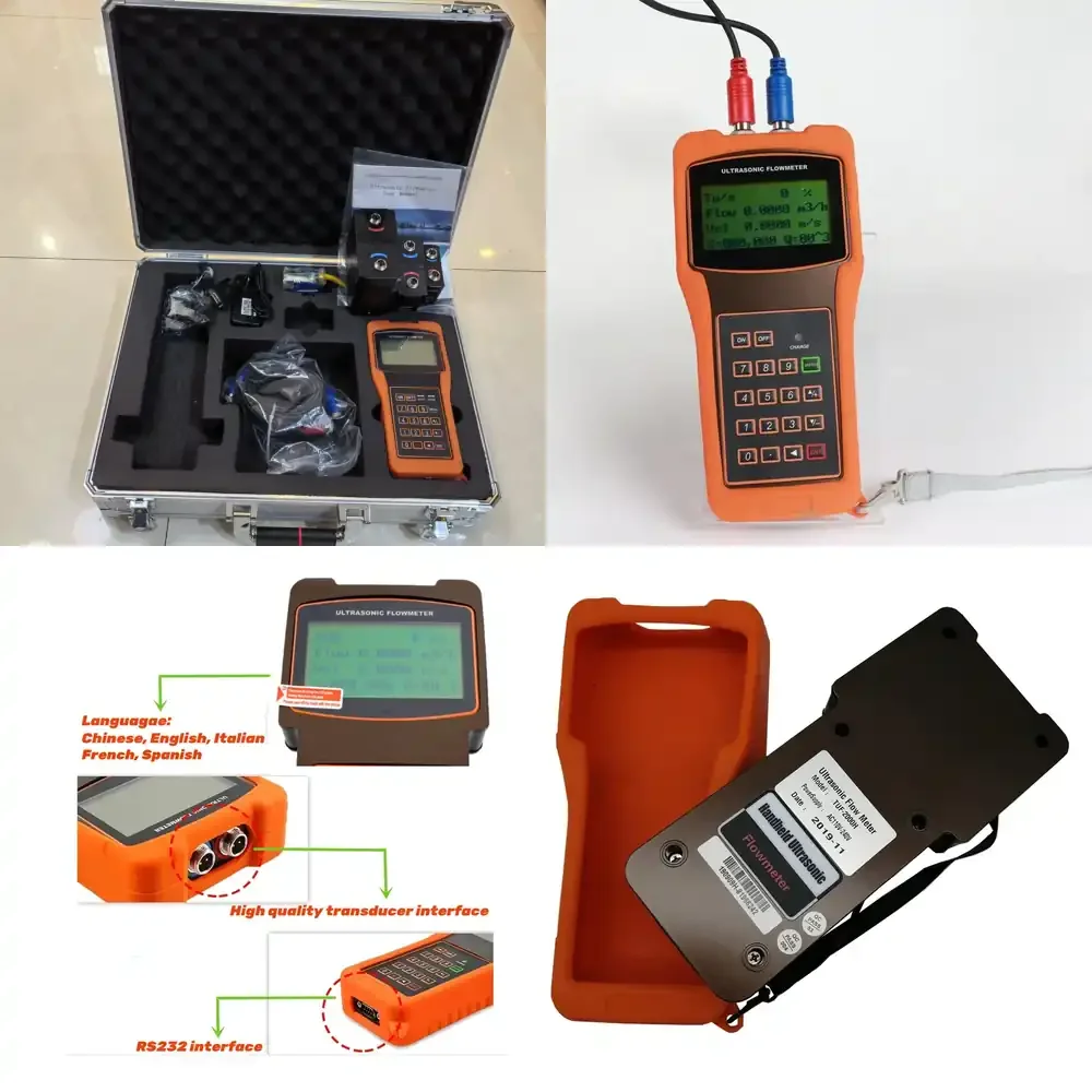 

High Temperature Ultrasonic Flowmeter for TUF-2000H TS-2-HT TM-1-HT TL-1-HT Transducer DN15 to 6000 mm for Oil Sewage