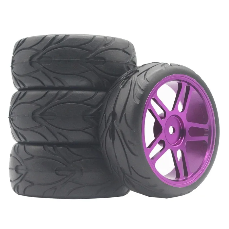 

1/14 RC Rally Car CNC Metal Height Increasing Wheel & Tire Kit Durable Accessories for MJX HYPER GO 14301 14302 14303
