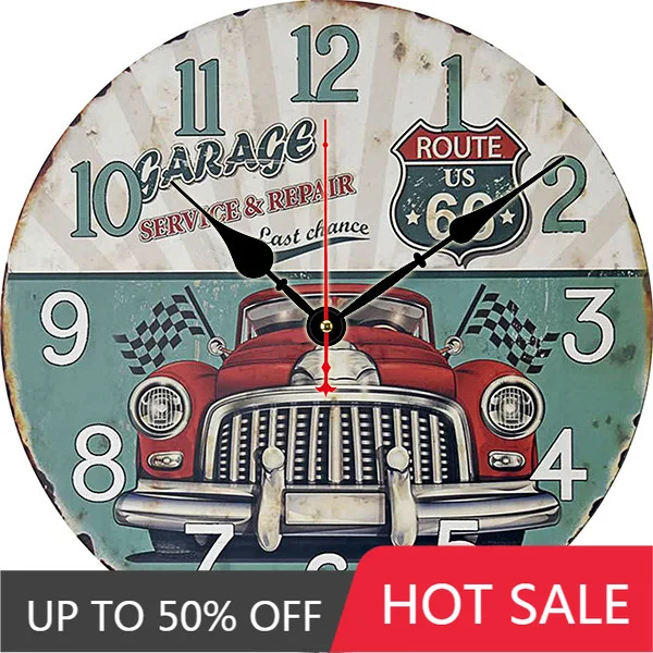 Hot selling retro decorative wall clock 14 inch creative clock custom antique alarm clock wall clocks