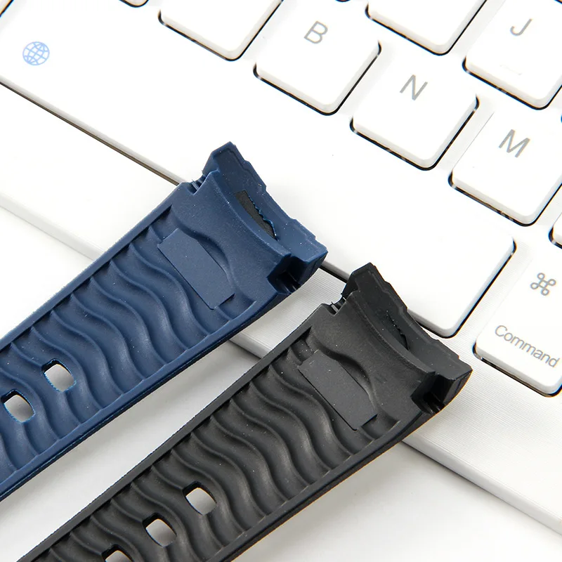 Brand Quality 20mm Soft Rubber Silicone Watch Band Buckle Grind Arenaceous Belt Special For Omega strap For Seamaster 300