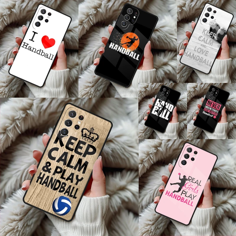 Handball Sport bumper Phone Case For Samsung Galaxy S24 S25 S26 Ultra S22 S23 Plus S21 S20 FE Note10 TPU Cover