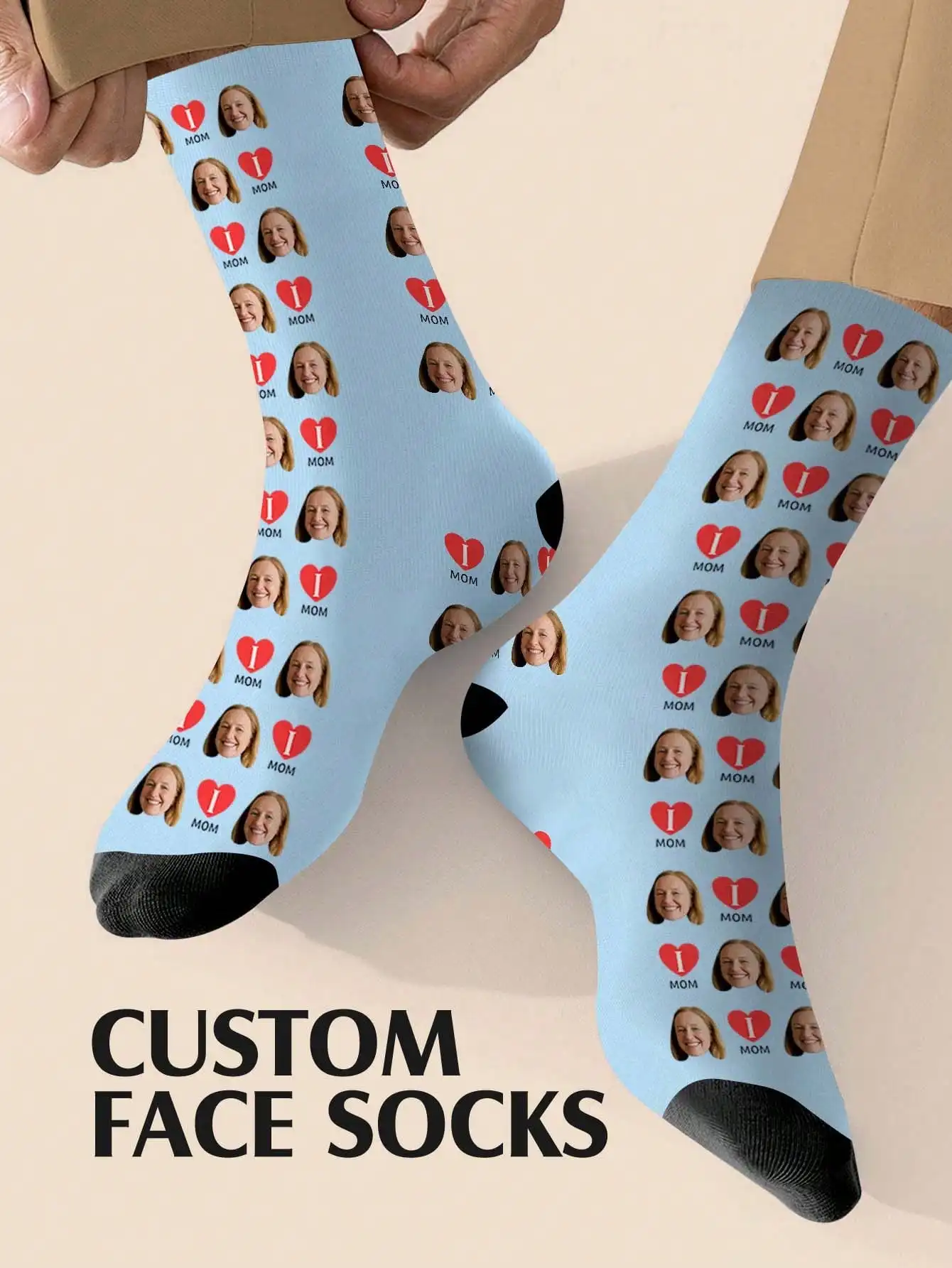 Custom Face Socks Custom Mothers Day Socks Custom Photo Sock Custom Printed Socks Gift For Mom Anniversary Gift Valentine Gift