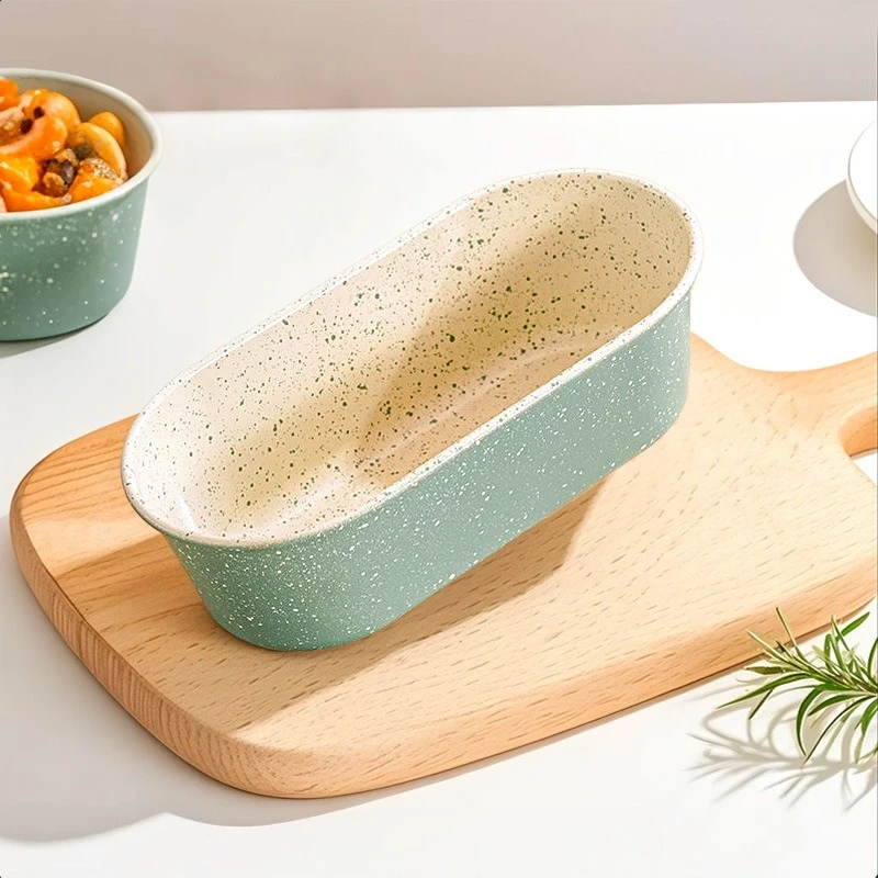 Toast Brot Form Oval Antihaft Vintage Grün Käse Mousse Kuchen Form Hause Backen Werkzeug