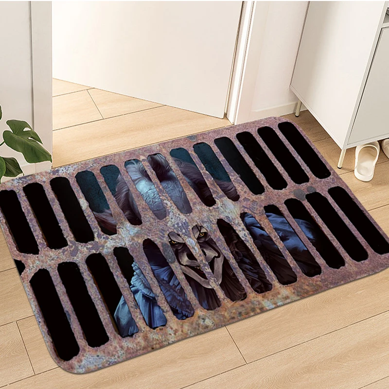 

Clown Trap Horror 3D Home Entrance Mats Entryway Living Room Bath Rug Doormat Hallway Bedroom Kitchen Floor Carpet Anti Slip