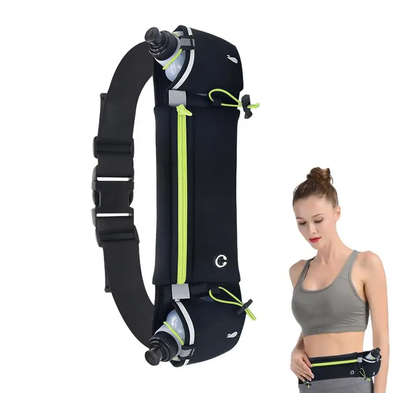 Running Belt Hydration Packs With 2 Water Bottle Holders Waterproof Running Waist Packs Fanny Pack Running Pouch Phone Holder