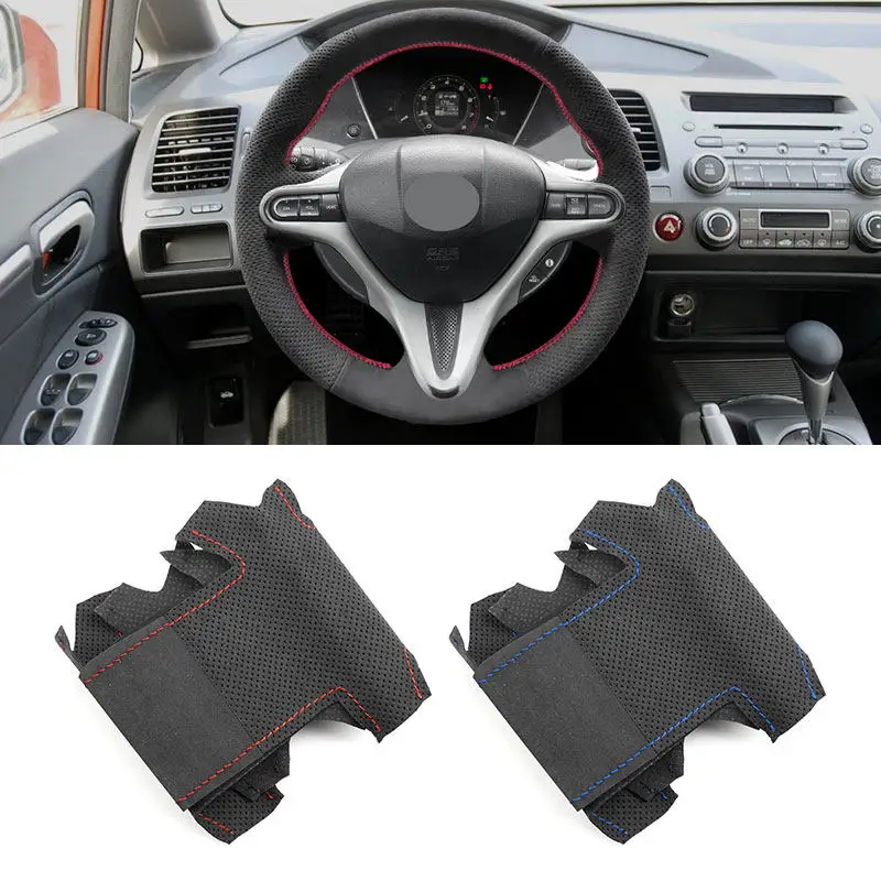 

Для Honda Civic 8, MK8, 2005, 2006, 2007, 2008, 2009, 2010, прошитая вручную, из искусственной кожи, с перфорированной отделкой