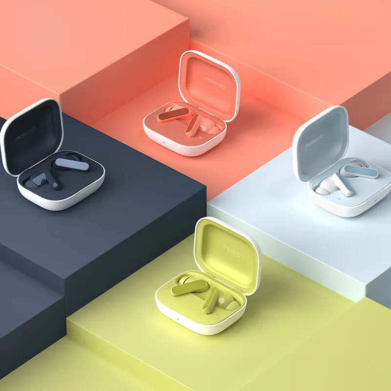 Motorola Wireless moto Buds Earphones Bluetooth 5.3 Earbuds Lenovo Quick Pairing Dolby Atmos Hi-Res Big Battery Noise Reduction