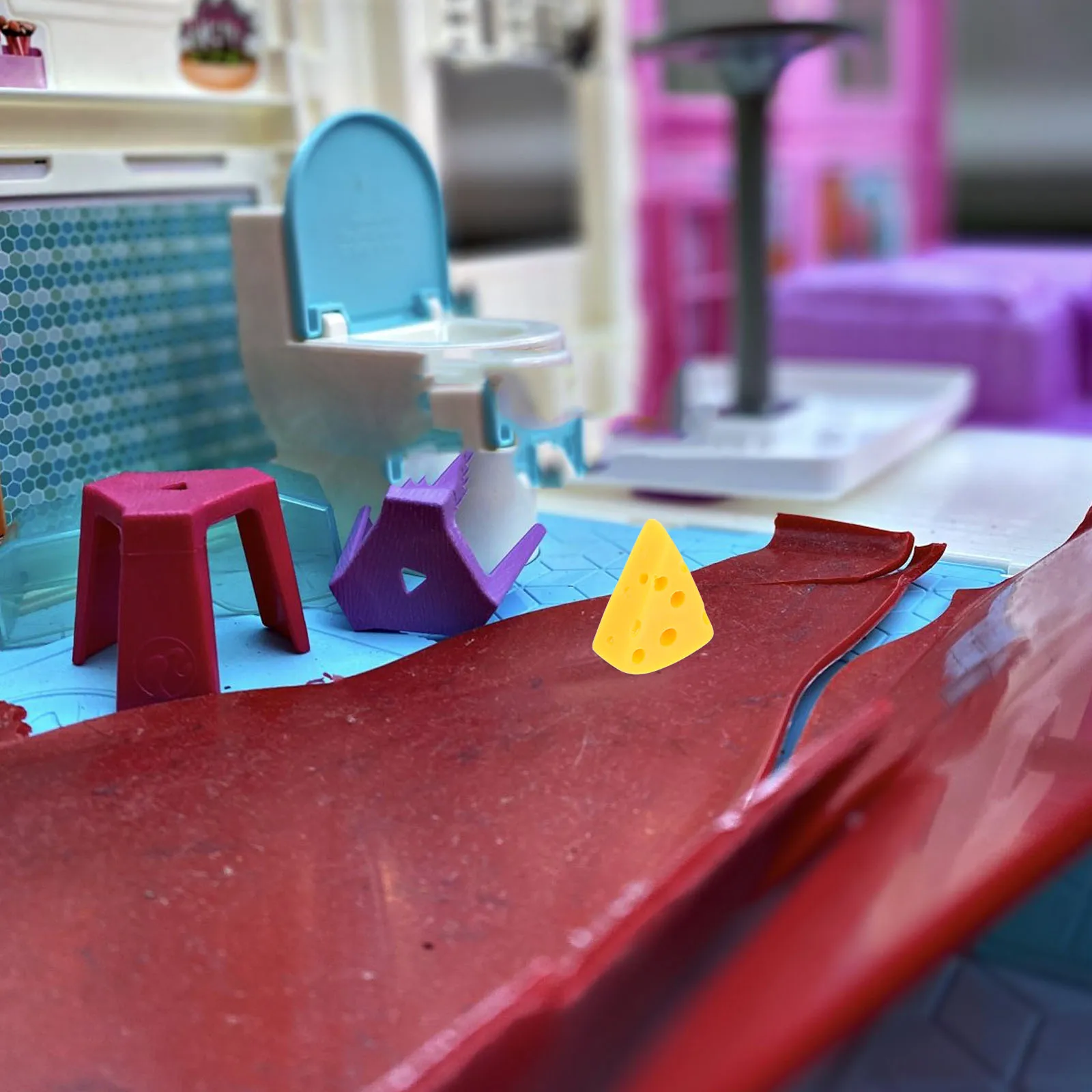 

30 pcs Mini Cheese Figurines Fake Simulation Triangle Cheesecakes Miniatures Food For Kitchen Diy Baking Display