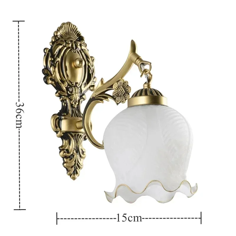 

LED Retro EuropeanWall Lamp Vintage Glass E27 Lampada Bedroom Bedside Sconces Living Room Stair Home Decor Wall Lights Fixtures