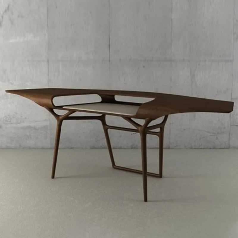 Solid wood desk medieval computer desk workbench boss desk