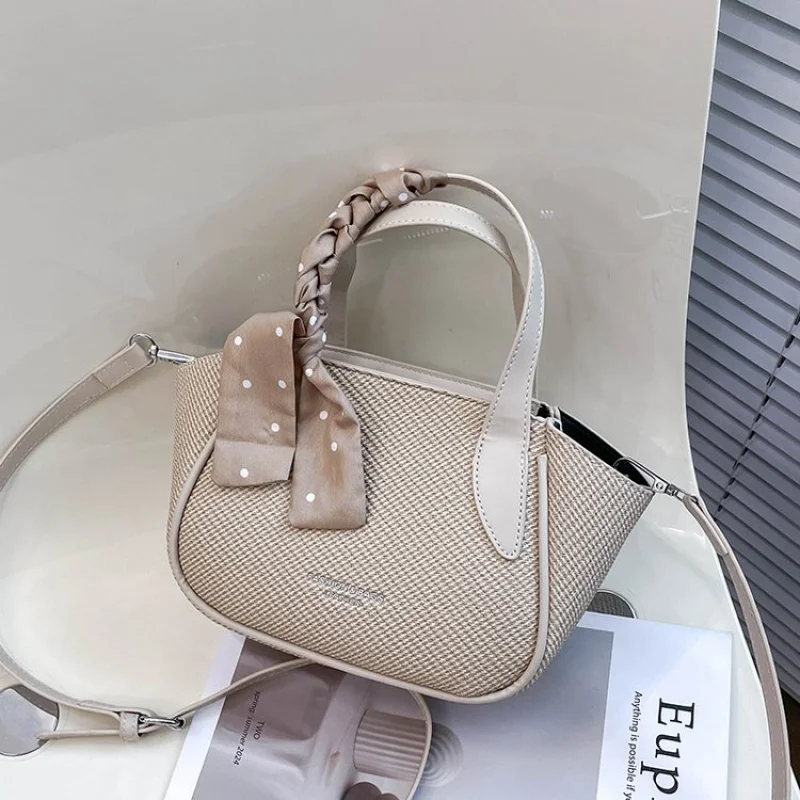 

Весна 2025 года, модная женская сумка-ведро из искусственной кожи, водонепроницаемая сумка для покупок на одно плечо с завязками