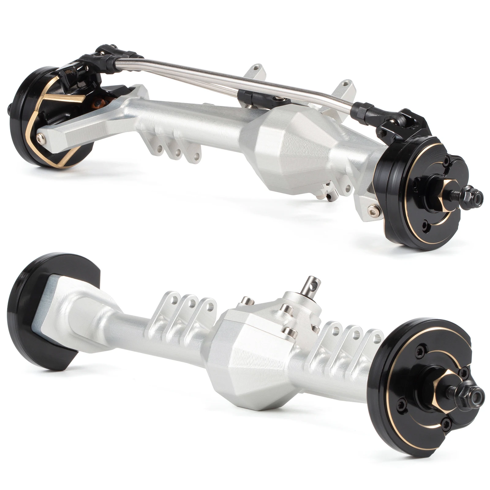 

CNC 7075 Aluminum Capra Portal Axle Set with Brass Knuckle Weights for Axial 1/10 Capra LCG Rock Crawler