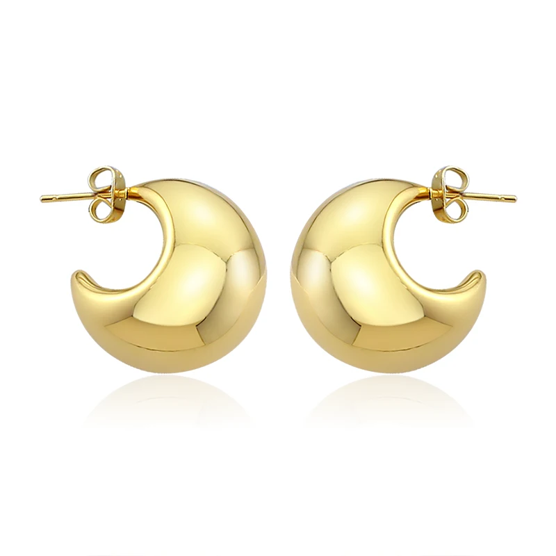 Customize Moon Shape Earring Hollow Earrings Jewelry Gifts 316L Stainless Steel…