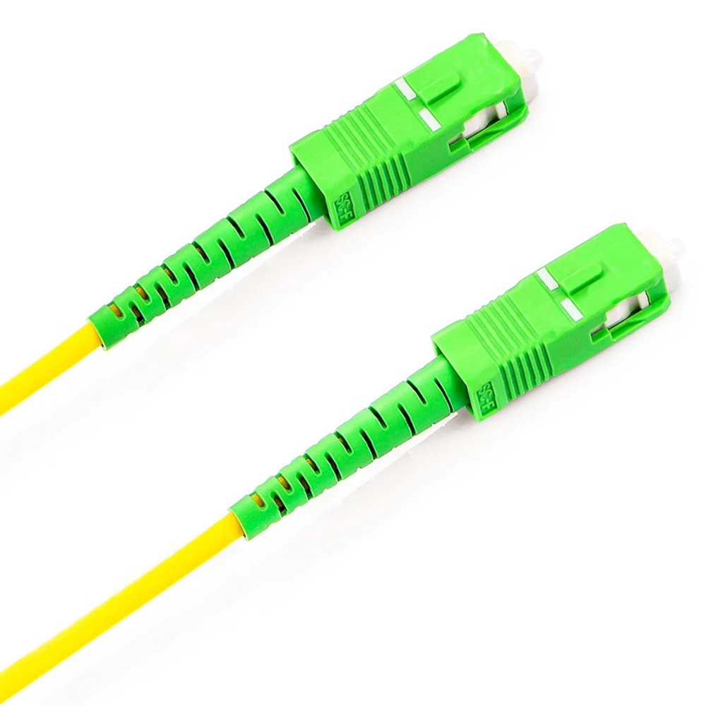 Cable de conexión de fibra óptica SC APC a SC APC, Cable de puente de fibra de alta calidad SM Simplex, modo único, 2,0mm, 1m, 2m, 3m, 5m, FTTH, 10 piezas