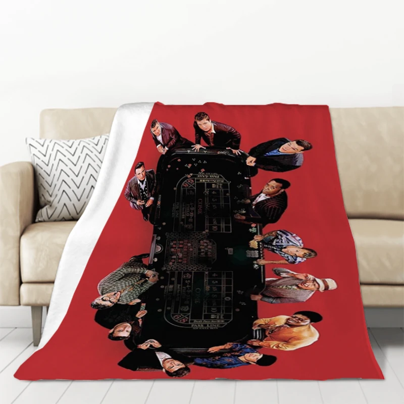 Ocean's Thirteen Blanket Soft Plaid With Print Sofa Quilt Downy Luxury Designer Bedding Catnap Plead Cover Throwing Bed Blankets