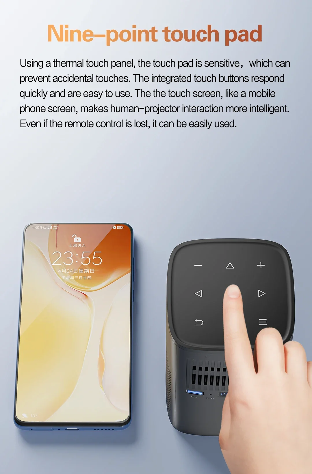 2025 Mini Beamer TSD-M1 1080P 4K 2+32G 15000mAh Auto Focus Android Home Theater Portable Projector with Hidden Integrated Stand