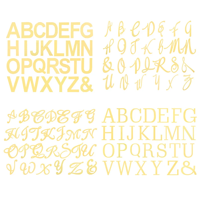 Golden Mirror Acrylic A-Z English Letter Alphabet Cake Decoration DIY Personalise Name Cake Topper Wedding Birthday Party Decor - Image 5
