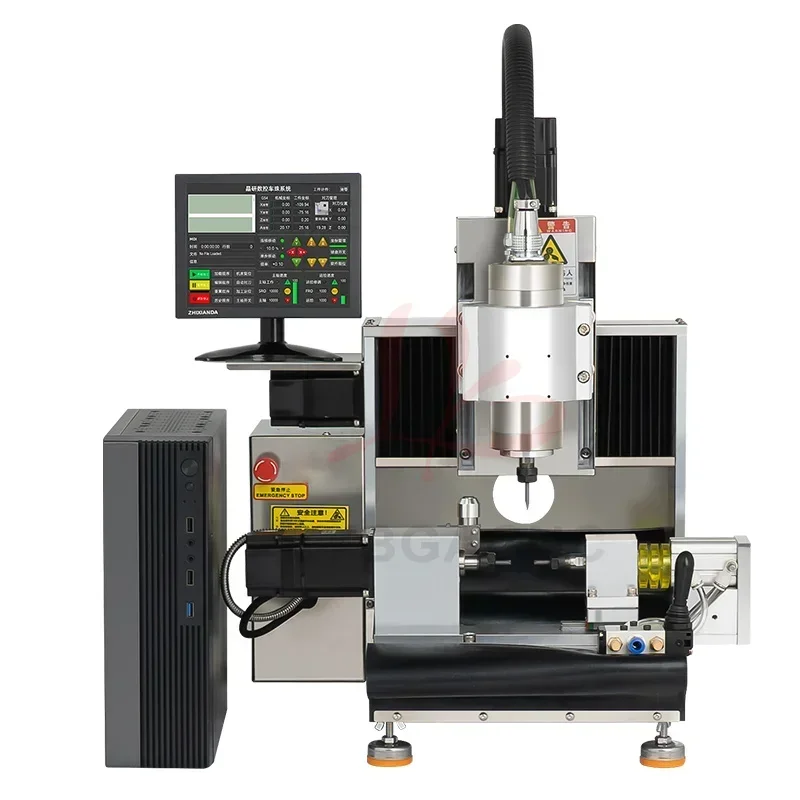 LY C1010 4axis 800W Desktop CNC Router Carving Engraving Machine Small Bodhi Seed Fruit Core Grinder Wood Routers for Craft