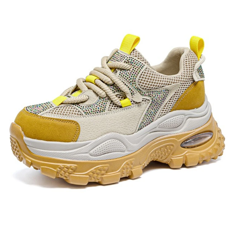 

2026 8cm 3 inch Platform Sneakers for Women: Lightweight Retro Shoes with Height Boost and All Day Comfort Chunky Shoes