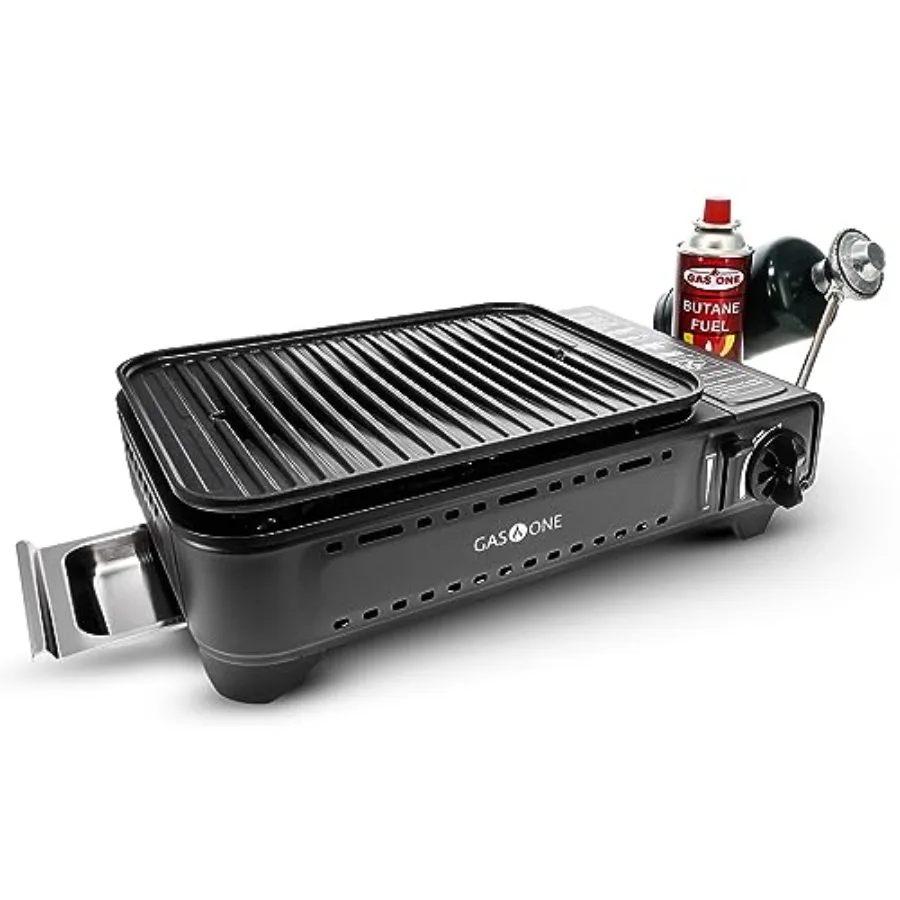 Estufa de parrilla de propano o butano GS2400P Estufa de gas de parrilla de camping portátil de doble combustible con estuche de transporte