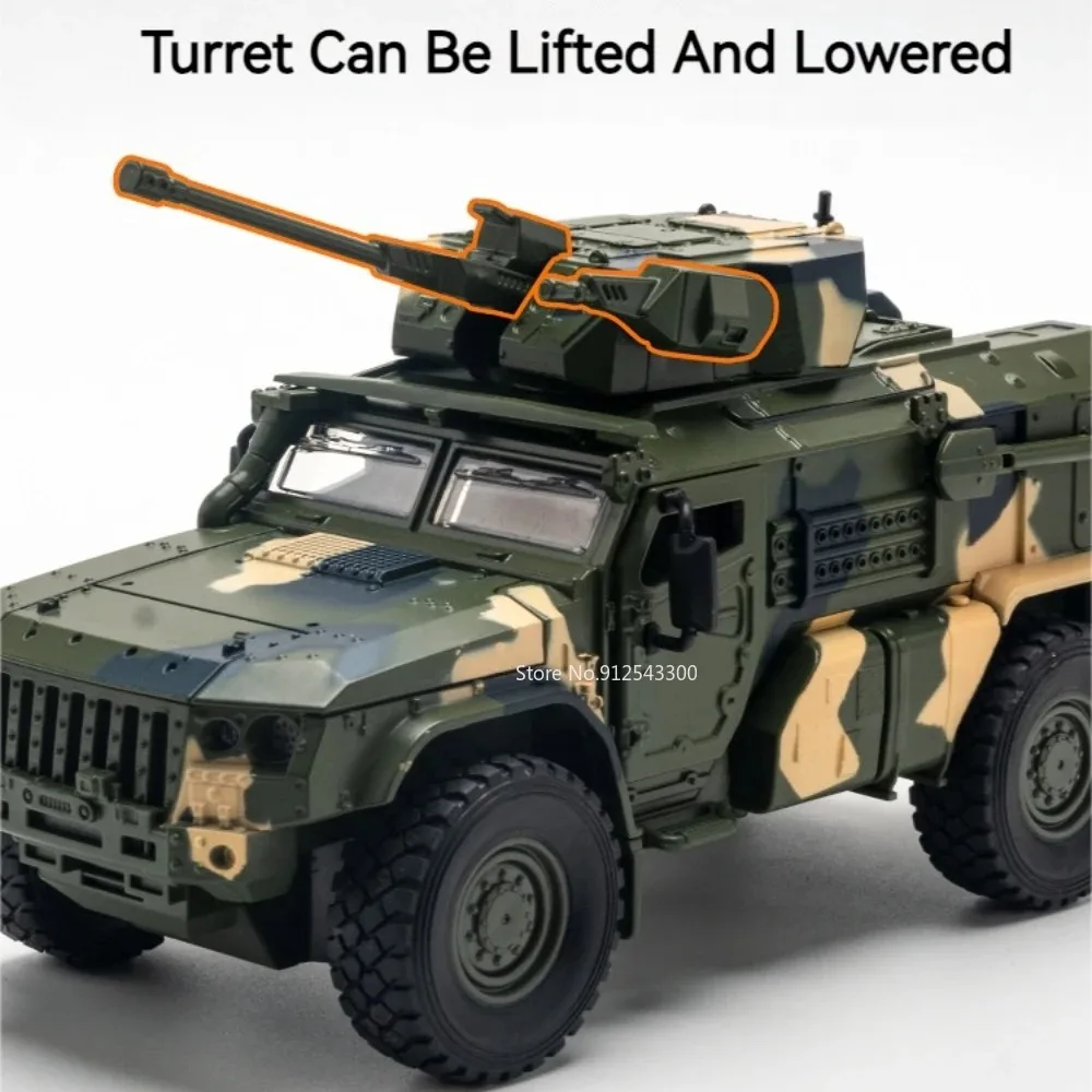 1:32 Scale SWAT Armored Car Model Toy 4D Engine Shock Absorption Pull Back Metal Diecast Vehicle Models Sound Light Gift for Kid