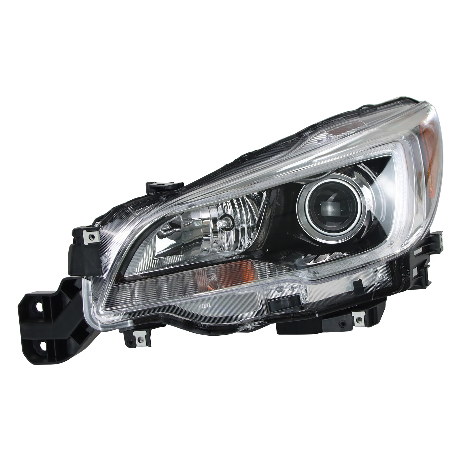 1 * مجموعة المصابيح الأمامية اليسرى لـ 15-17 Subaru Legacy/Outback Chrome/Black Housing