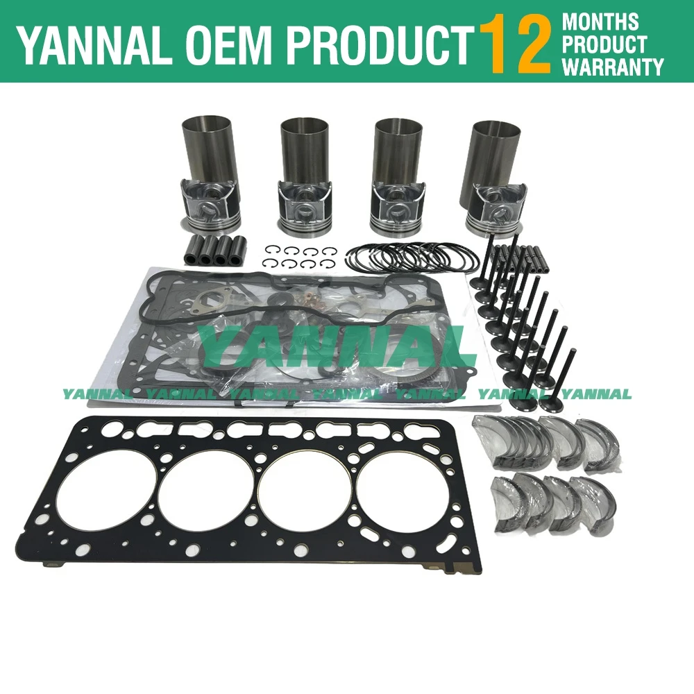 For Kubota V3800 V3800DIT Overhaul Rebuild Kit Engine Spare Parts Handler T2250 Tractor M8540 M8560 M9540 M9960 M85D M90A M96S