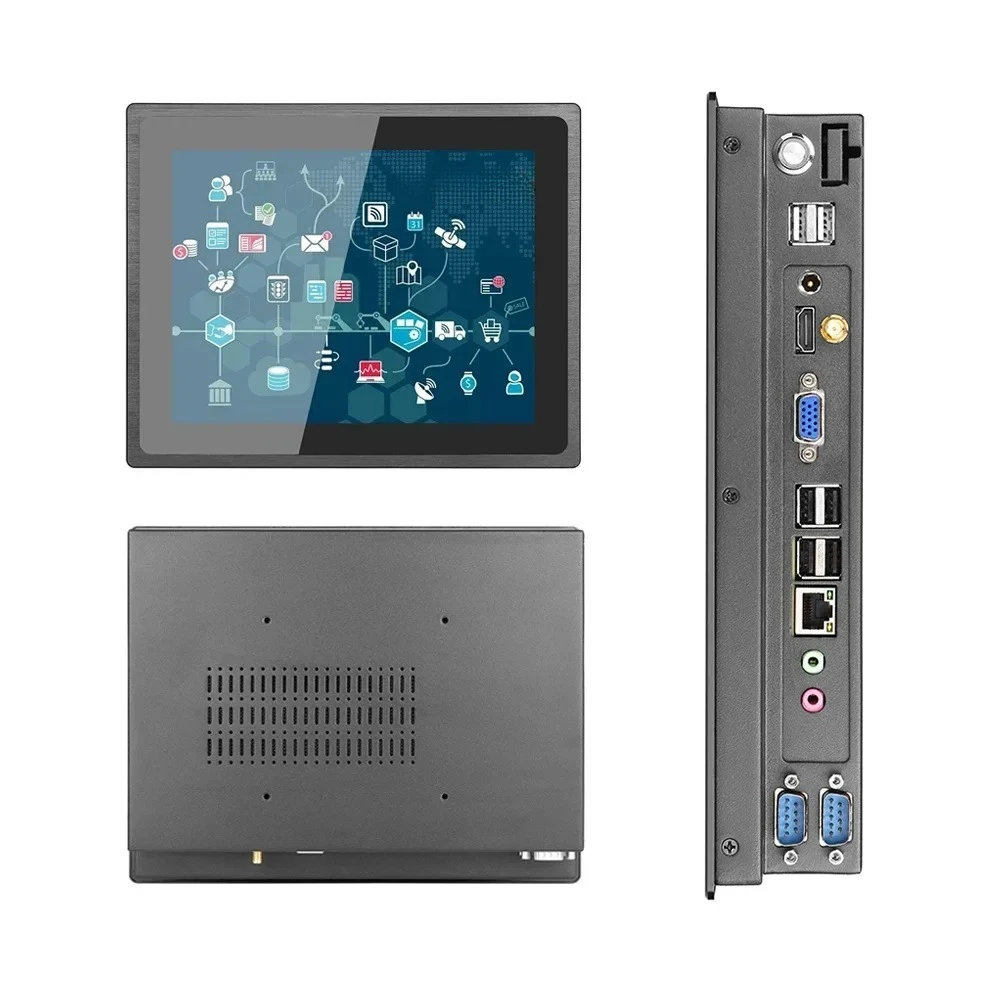 10.4 Inch Industrial Grate monnitor Full Flat Front Capacitive Touch Screen VGA HD IP65 1024*768 Resolution Aluminium