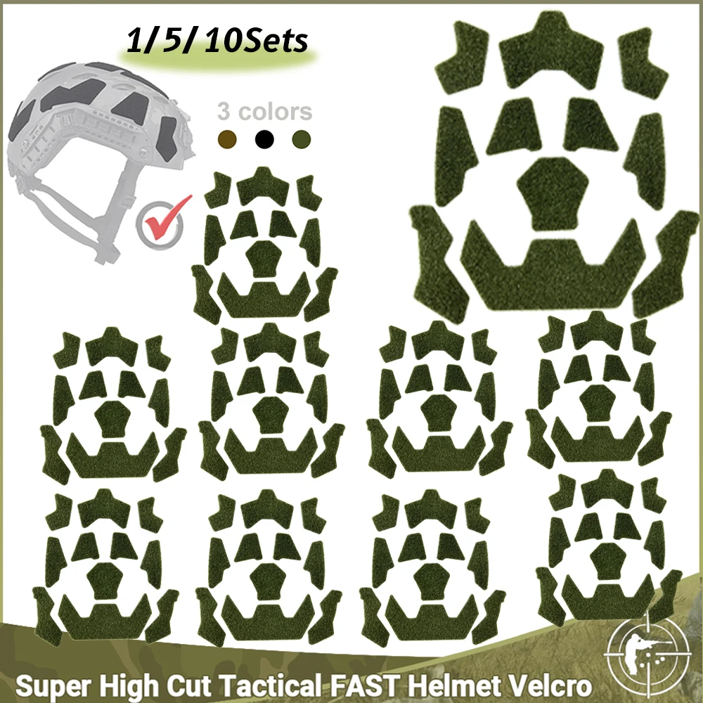 1/5/10/sets Tactical Helmet Magic Sticker Velcros FAST Airsoft Helmet Padding Stickers Universal Tape Helmet Accessories
