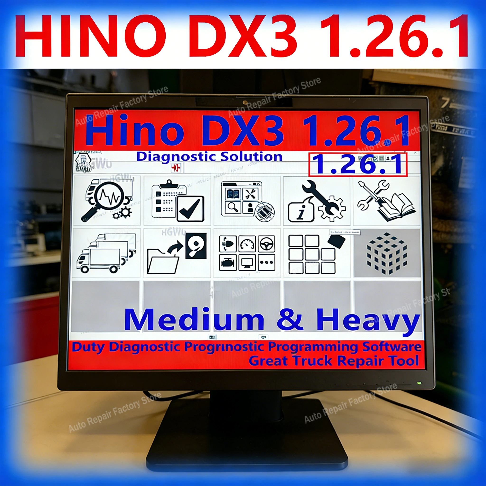 2026 Hino DX3 1.26.1 Diagnostic Solution Medium Heavy Duty Truck Diagnostic Programming Software Great Truck Repair Tool