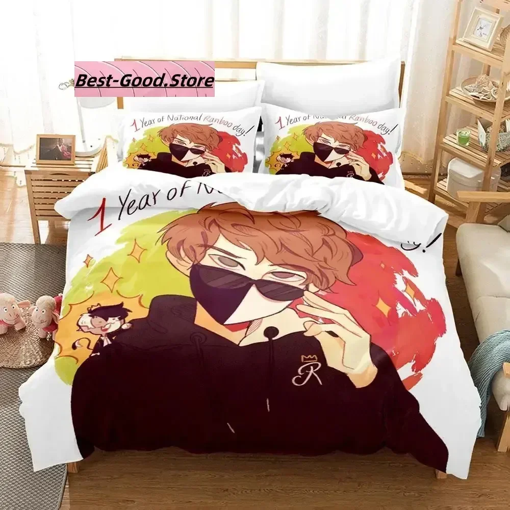 

Ranboo Bedding Set Single Twin Full Queen King Size Bed Set Aldult Kid Bedroom Duvetcover Sets 3D Print Teenage bed sheet set