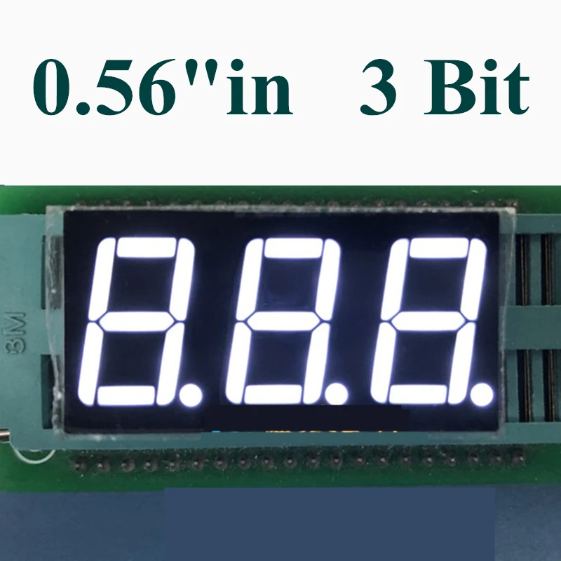 

20PCS 0.56 inch white 3 digit LED Display Module 0.56" DIP digital tube cathode anode 7 Segment 3 Digital LED Display