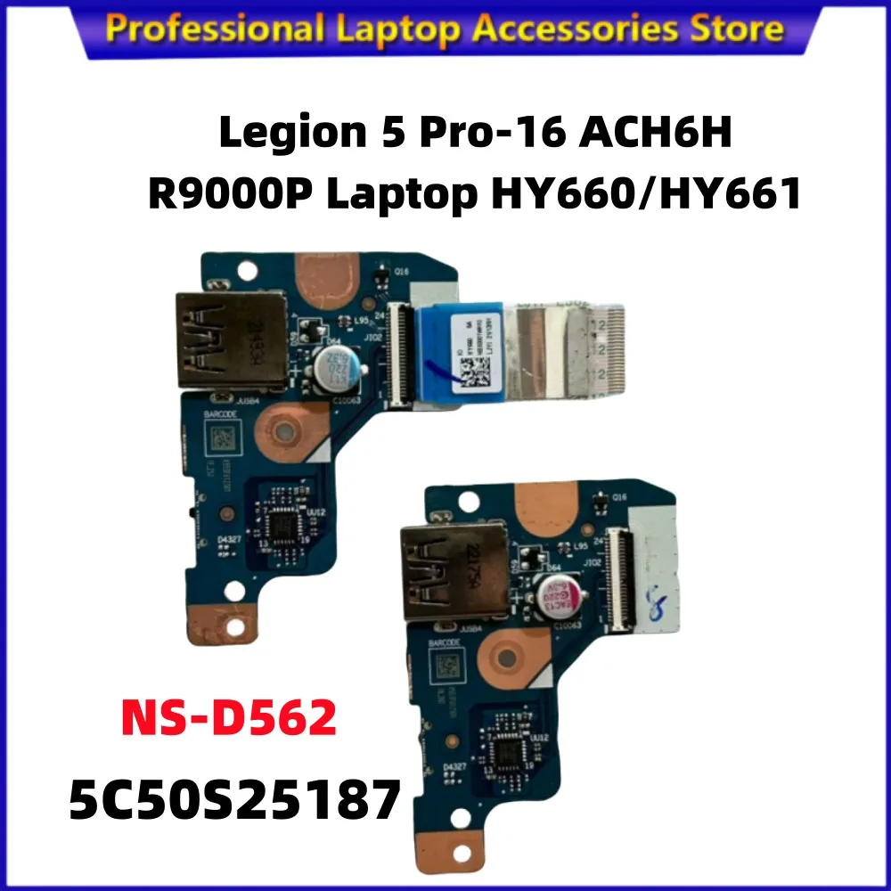 Original For Lenovo Legion 5 Pro-16 ACH6H R9000P Laptop HY660/HY661 NS-D562 USB Switch Board Card With cable 2021