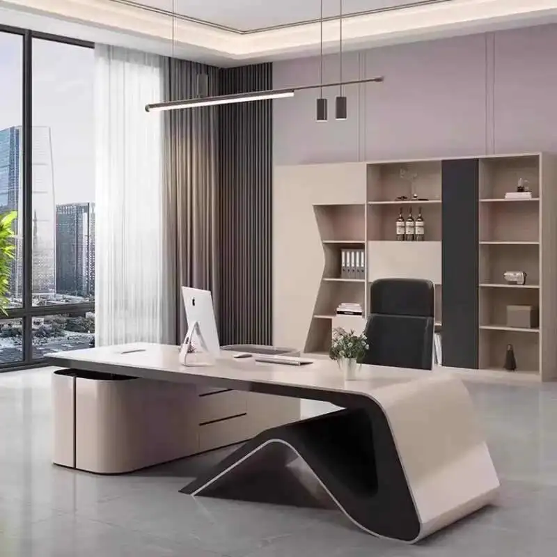 

European Conference Office Desk Organizer Corner Secretary Work Computer Desks Storage Reading Mesa De Escritorio Desk Furniture