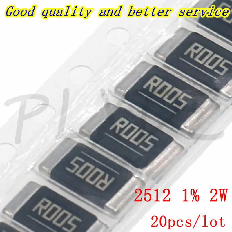 20 SZTUK 2512 SMD Rezystor stopowy 2W 1% 0.1R 0.1 ohm R001 R002 R003 R010 R020 R030 R040 R050 R060 R070 R100 R300 R500 Rezystancja