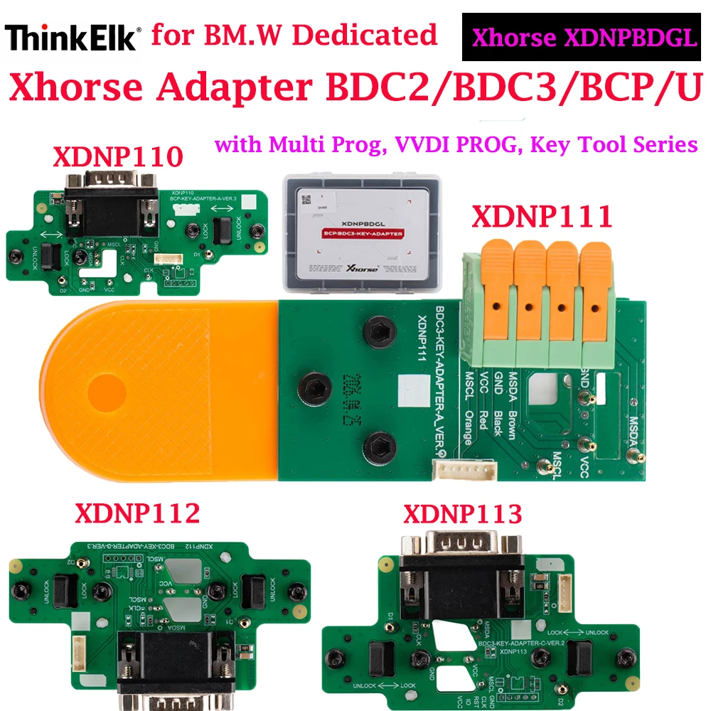 The Newest Xhorse XDNPBDGL Adapter BDC2/BDC3/BCP/U for BM.W Make Key Cloning Easy with Multi Prog/ VVDI PROG/ Key Tool Series