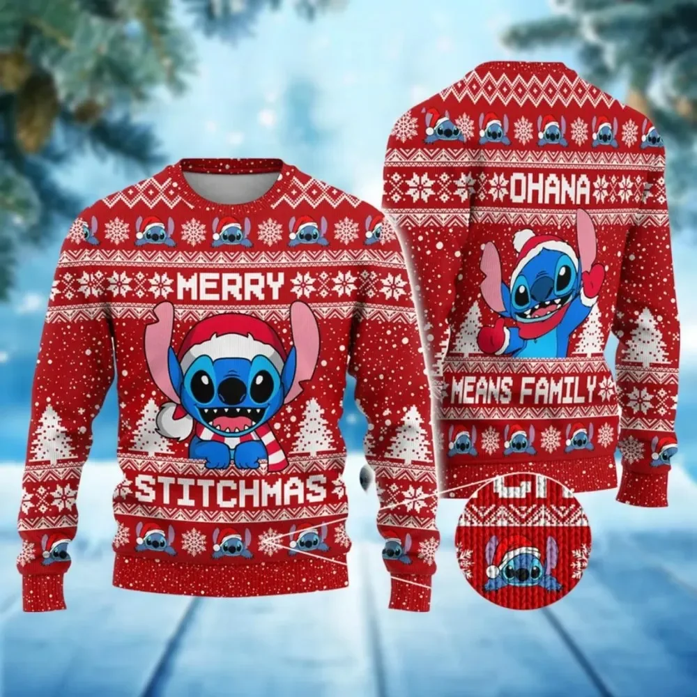 

Disney Cartoon Pattern Ugly Christmas Sweater Autumn Winter New Men Women Pullover Comfortable Casual Long Sleeves Sweatshirt