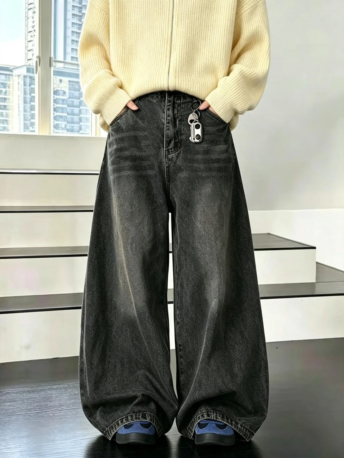Men'S Fashion For 60 Year Old - جينز رجالي واسع بتصميم Y2K، بنطلون