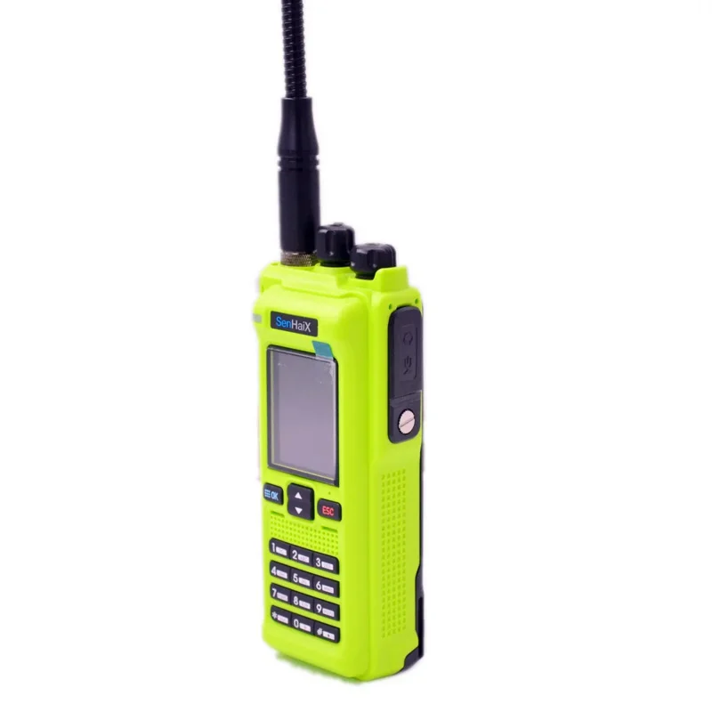 SenHaix GT12 Rádio em dois sentidos VHF UHF Tela grande TPU Receptor de banda aérea à prova d'água Porta USB C HAM Interfone