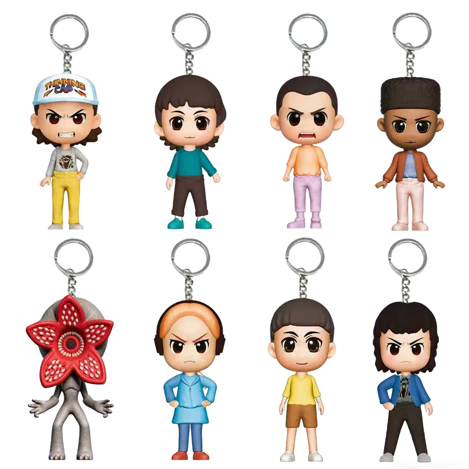 

New Stranger Keychain Eleven Dustin Barb Steve Demogorgon Action Figures Toys THINGS Bag Pendant Birthday Gift